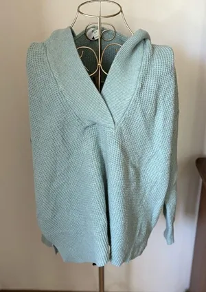 Aerie Waffle Knit Pullover Hoodie X-Small thumbnail 1
