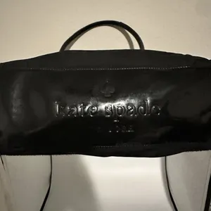 Kate Spade NY Carmen Black Nylon Convertible Fold Flap Satchel Bag w Crossbody thumbnail 5