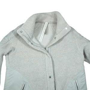 Lululemon Size 4 Wool Blend Sherpa‎ Fleece Go Cozy Jacket Heathered Ceramic thumbnail 2