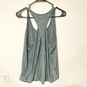 Lululemon Womens Essential Deep Green Heathered Tank Top‎ Lightweight thumbnail 3