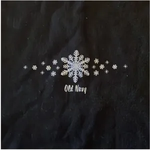Old Navy Vintage Black Snowflake Long Sleeve Size Small thumbnail 2