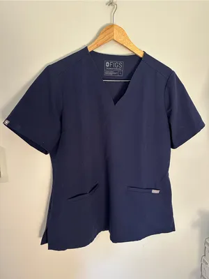 Figs Casma scrub top navy large thumbnail 2