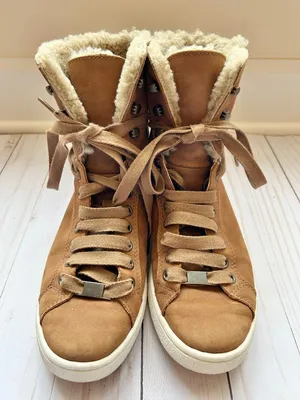 UGG Starlyn Shearling Fur Sneaker Boot in Chestnut Brown Size 7.5 thumbnail 7