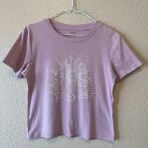 Cotton On Pink Sunflower Graphic Baby Tee Size S thumbnail 1