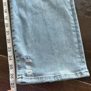 Good American Good Legs Straight Jeans Sz 14/32 Indigo400 cropped button fly thumbnail 8