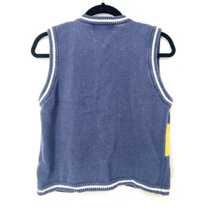 VTG ID Sport 90s Medium Patchwork Heart Knit Sweater Vest Grandmacore‎ Cottage thumbnail 3