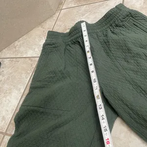 Madewell NWT Quilted Cotton Blazer & Pants Set Olive Green quilted Womens Small thumbnail 12