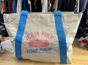 Pink 907. nwt canvas shoulder bag. Big sz ret$50 thumbnail 1