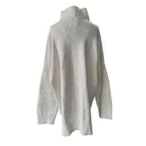 Abercrombie Cream Speckled Nep Knit Turtleneck Sweater Dress Womens Size Large L thumbnail 4