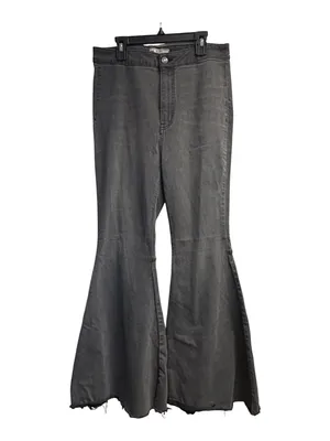Free People High Rise Flated Jeans W/ Raw Hem Size 30 thumbnail 2