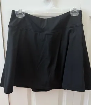 Pink Lily Women’s Active Black Performance Skirt With Built In Shorts thumbnail 1
