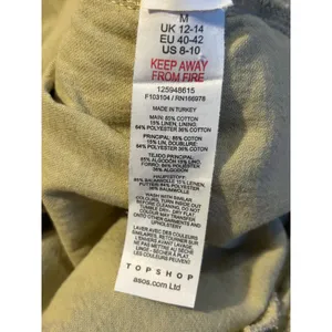 Topshop Sage Green Cotton Linen Blend Utility Jogger Pants Size US 8-10 M thumbnail 6