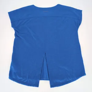 Lilly Pulitzer Luxletic Brodie Blue V-Neck T- Shirt Top Split Back Tee - Size XS thumbnail 6