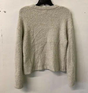 Abound Womens Beige Fuzzy Crewneck Long Sleeve Pullover Sweater thumbnail 2