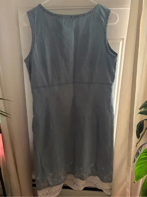 Liz Claiborne Petite Blue Dress Size 12 P thumbnail 2