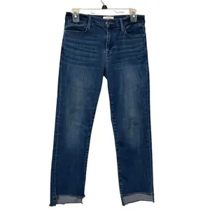 Frame Le High Straight Leg Raw Hem Jeans Size 28 thumbnail 2