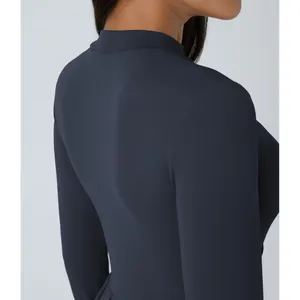 HALARA Navy Blue Mock Neck Long Sleeve Pocket Flare Maxi Casual Dress Knit XS thumbnail 9