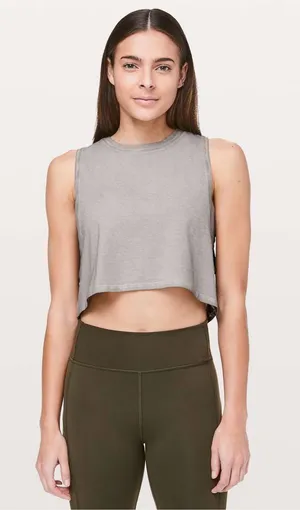 Lululemon Muscle Love Crop Tank *Fade Washed French Clay Size 10 thumbnail 1