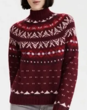 American Eagle Womens Fair Isle Pullover Sweater Size XS Wool Mock Neck thumbnail 1