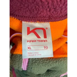 Kari Traa NWT Ane Midlayer Vest Size XL Orange Olive Green Colorblock Fleece thumbnail 4