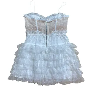 For Love & Lemons White Jules Mini Dress Women’s US L thumbnail 8