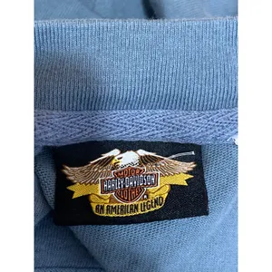 Harley Davidson Women's Blue Long Sleeve Crew Neck Henley T Shirt Tee Top Size L thumbnail 4