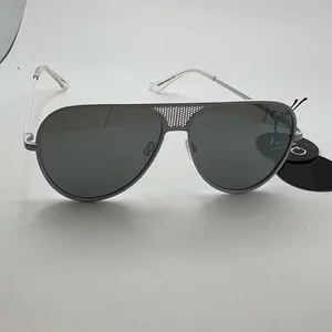 Quay Australia Iconic Aviator Sunglasses White Metal Mesh Bridge Black Lens NEW thumbnail 7