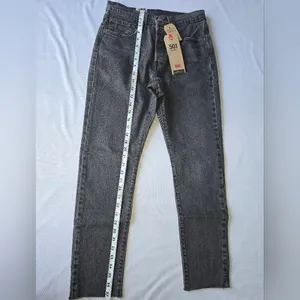 Levi's 501 Skinny High Rise Fitted Through Hip And‎ Thigh Size 26x28 thumbnail 14