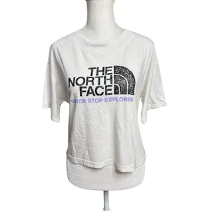 The North Face White Half Dome Cropped Boxy Tee Women’s Small thumbnail 2
