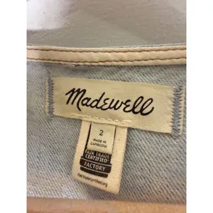 Madewell Women Light Wash Denim Button Front Vest Top Size 2 Cotton Scoop Neck thumbnail 3