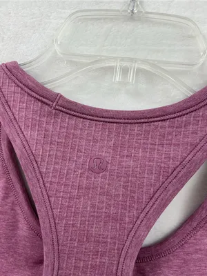 lululemon athletica Ribbed Cropped Tank - Mauve 1149 thumbnail 4