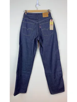 Levi’s Premium Baggy Dad Barrel Jeans Women 25x32 Dark Wash NWT 100% Cotton thumbnail 10