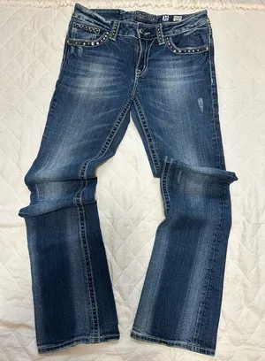 Y2K Miss Me Women's Blue Boot Cut Jeans W30 thumbnail 1