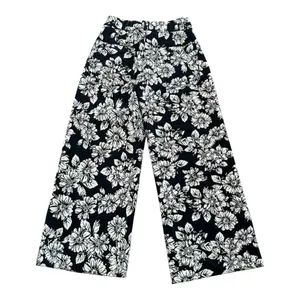 ANTHROPOLOGIE Maeve The Ettie High Rise Wide Leg Crop Pants Floral Size 27 NEW thumbnail 7