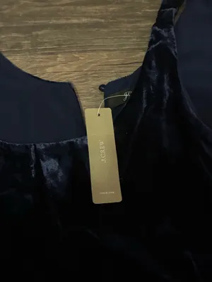 Jcrew never worn navy velvet tank top thumbnail 2