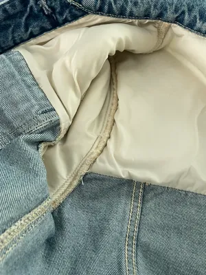 Abercrombie Cropped Oversized Denim Jacket thumbnail 9