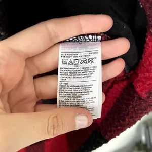 Old Navy red black checkered fleece pullover half zip‎ comfortable warm sweater thumbnail 6