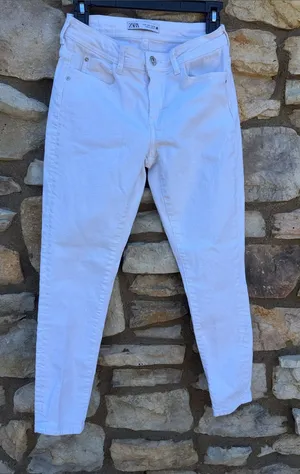 Zara Slim White Skinny Jeans size 6 thumbnail 1
