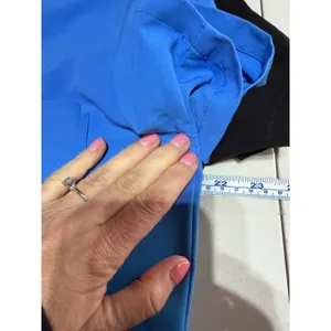 FIGS Catarina Scrub Top Women S Black Blue V-Neck Pocket‎ Technical Collection thumbnail 5
