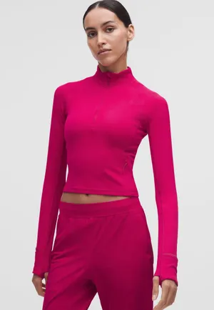 Lululemon It’s Rulu Ribbed Cropped Half-Zip thumbnail 1