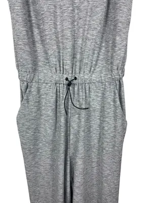 Old Navy Active Breathe ON Jumpsuit Gray Sleeveless Cropped Wide Leg S NWT thumbnail 4