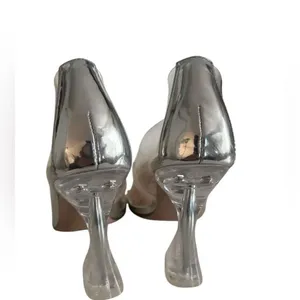 Steve Madden Transparent Heels with Nude Accents thumbnail 2
