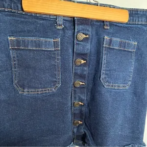 Gap Women's‎ Size 12/31 Button Front Denim Mini Skirt Dark Wash Square Pockets thumbnail 4