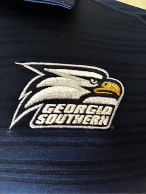 Adidas Georgia Southern Eagles Blue Striped Polo Golf Shirt Small thumbnail 5