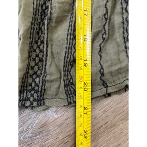 Free People Olive Embroidered Sleeveless Tunic Top Womens Small NWT thumbnail 4