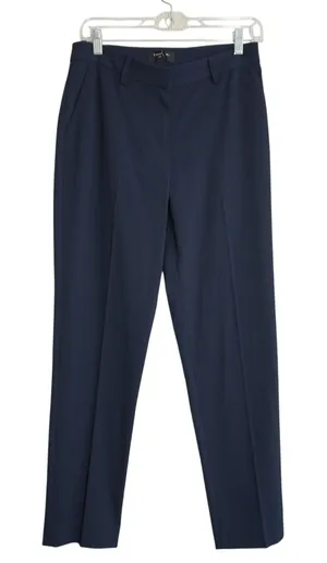Tahari ASL Women's Size 4 Dress Pants Navy Blue Straight Leg Trousers Career thumbnail 1