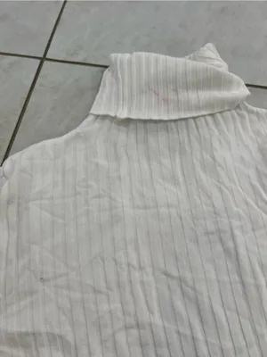 Zara White Logo Knit Turtleneck Sweater Size Small thumbnail 3