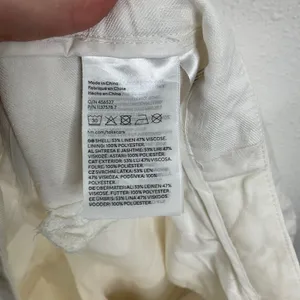 H&M White Linen‎ Blend Pants Size 4 thumbnail 4