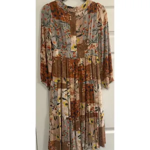 Fate Midi Dress‎ Sz Small Patchwork Boho Peasant Western Romantic Feminine Flowy thumbnail 2