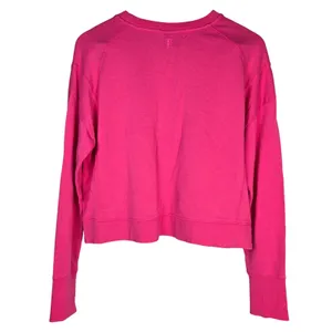 Sweaty Betty After Class Sweatshirt Pink Cropped Thumbhole Pullover US 8 M thumbnail 2